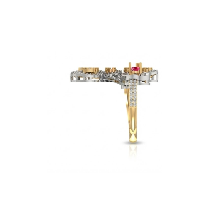 Grand Floral Ruby & Diamond Statement Ring