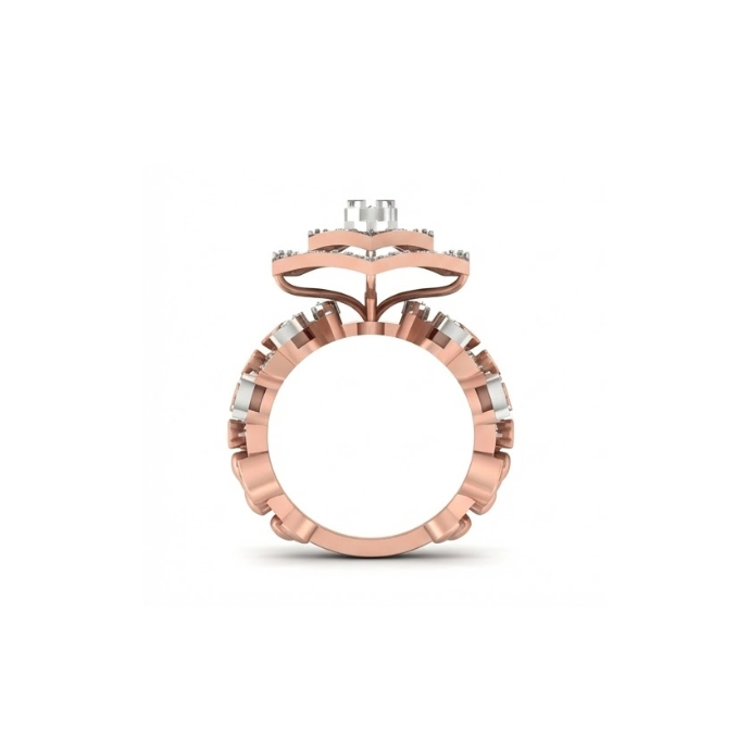Grand Hexagon Dome Diamond Ring