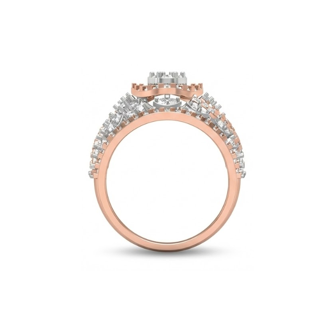 Grand Oval Multi-Layer Diamond Dome Ring
