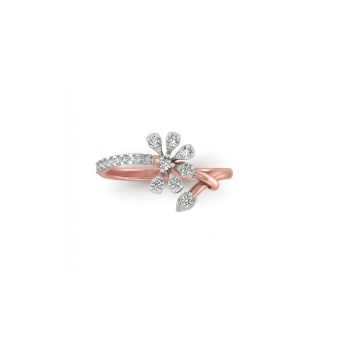 Petite Floral Bloom Diamond Ring