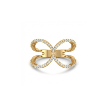 Elegant Infinity Bow Diamond Ring