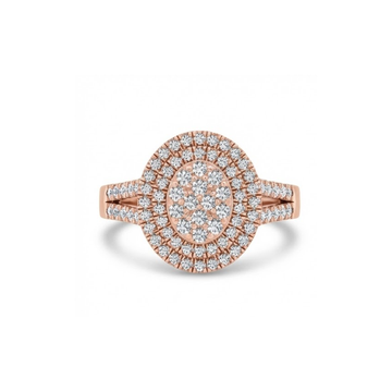 Double Halo Grand Cluster Diamond Ring