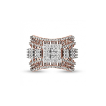 Grand Architectural Diamond Cocktail Ring