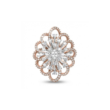 Grand Spiral Floral Diamond Statement Ring