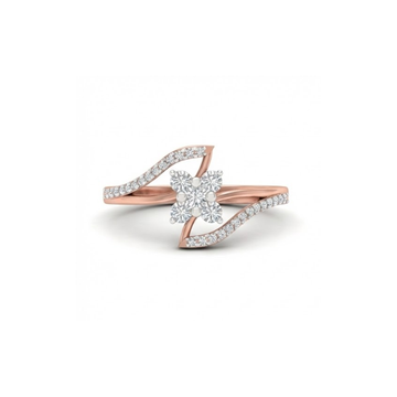 Stylish Floral Diamond Ring