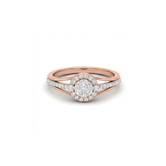 Delicate Halo Cluster Diamond Ring