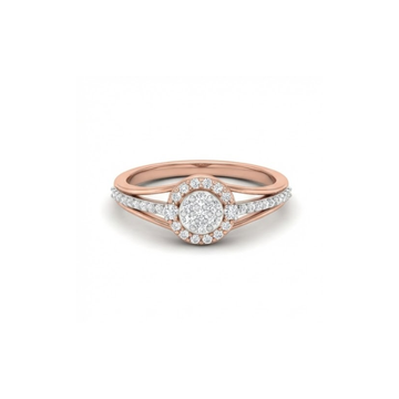 Delicate Halo Cluster Diamond Ring