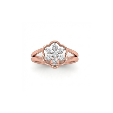 Classic Floral Petal Diamond Ring