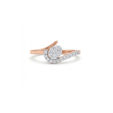 Contemporary Swirl Cluster Diamond Ring