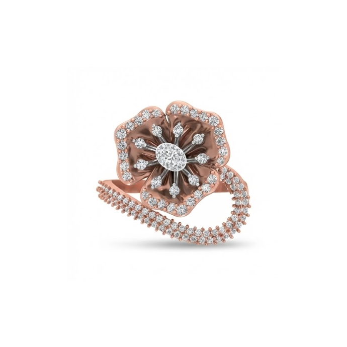 Artistic Floral Diamond Ring