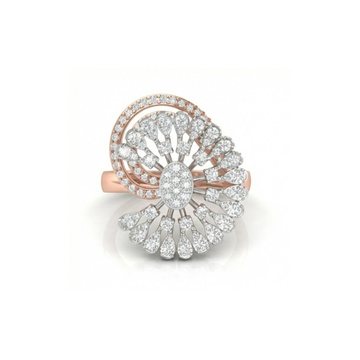 Designer Spiral Diamond Cluster Ring