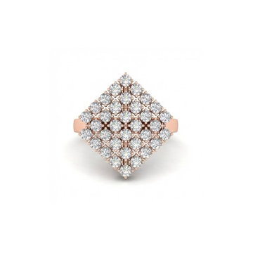 Royal Emerald-Cut Style Diamond Cluster Ring