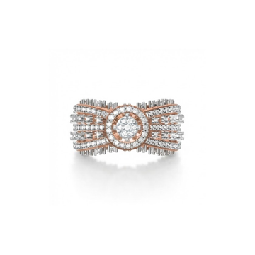 Oval Halo Dome Statement Diamond Ring