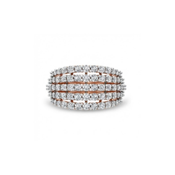 Grand Multi-Row Diamond Dome Ring