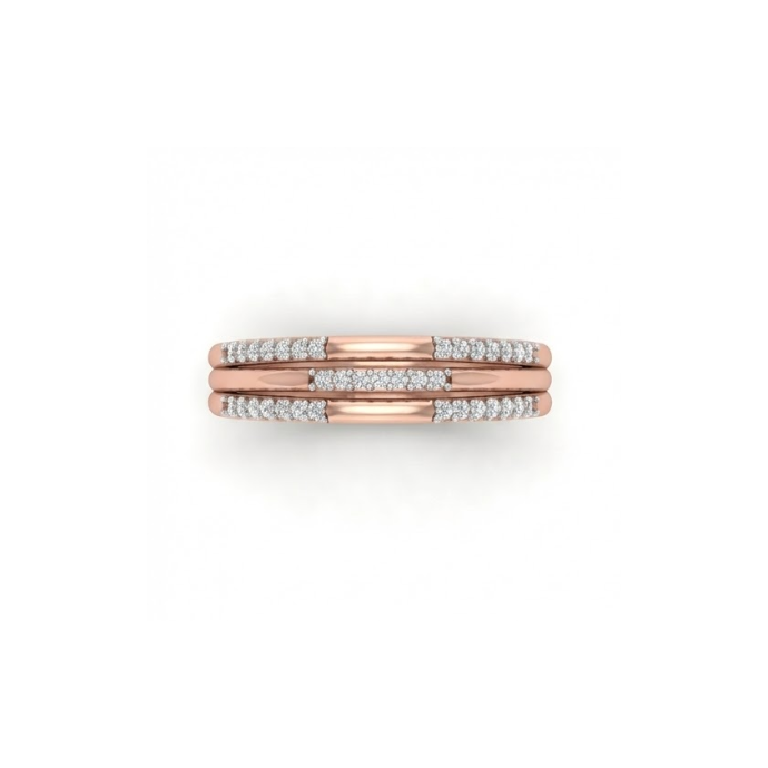 Dual Row Sleek Diamond Band Ring