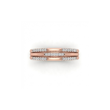 Dual Row Sleek Diamond Band Ring