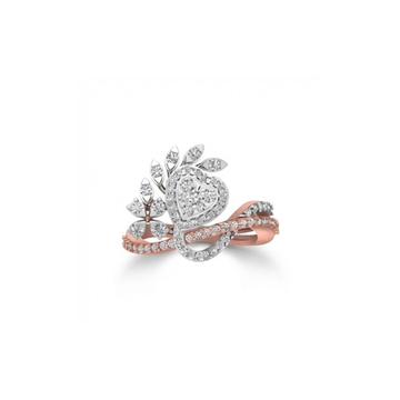 Leaf Motif Designer Diamond Ring