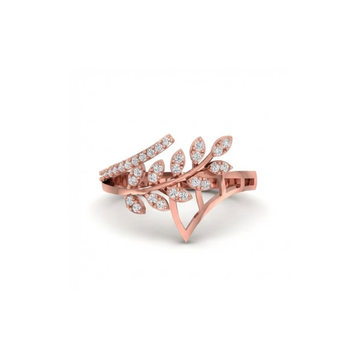Artistic Leaf Cluster Diamond Ring