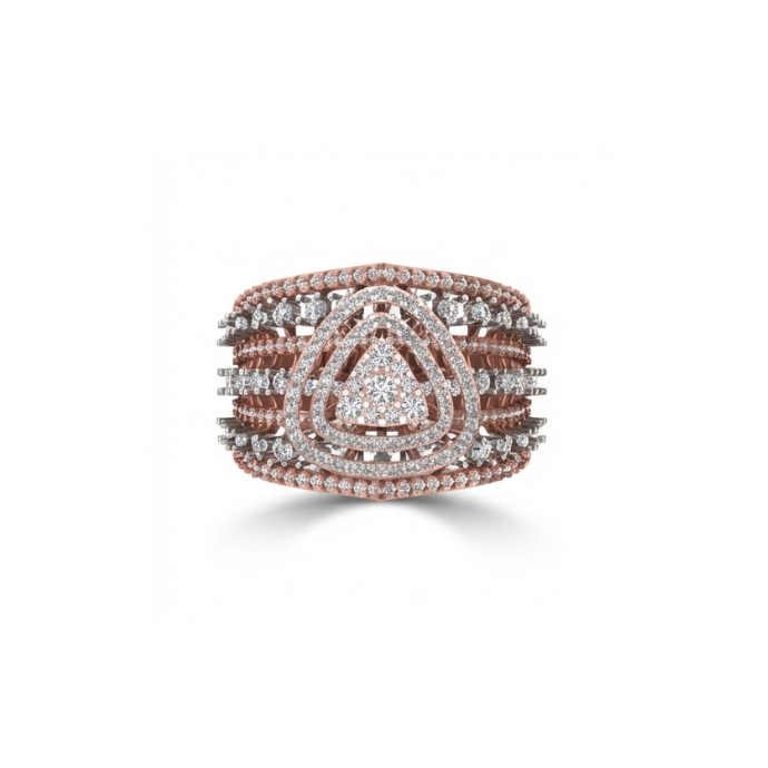 Grand Layered Dome Diamond Ring
