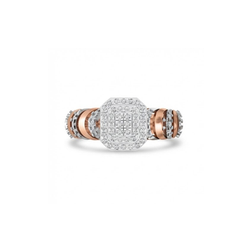 Octagonal Cluster Diamond Ring