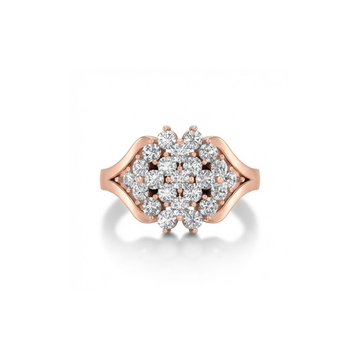 Elegant Floral Cluster Diamond Ring