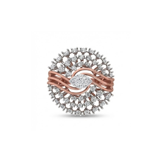 Grand Marquise Wave Diamond Ring