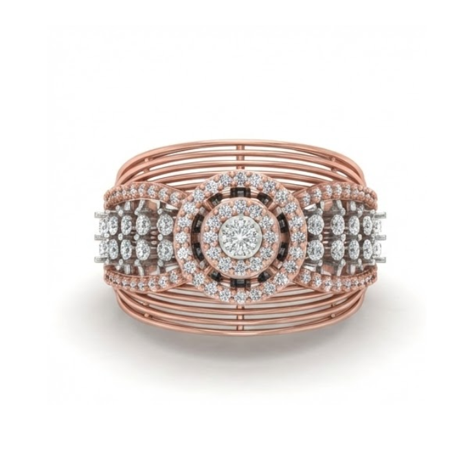 Grand Multi-Layer Dome Diamond Ring