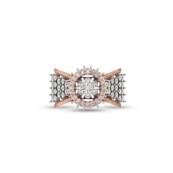 Grand Halo Floral Cluster Diamond Ring