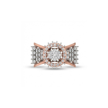 Grand Halo Floral Cluster Diamond Ring