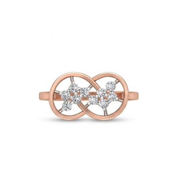 Twin Loop Diamond Bloom Ring