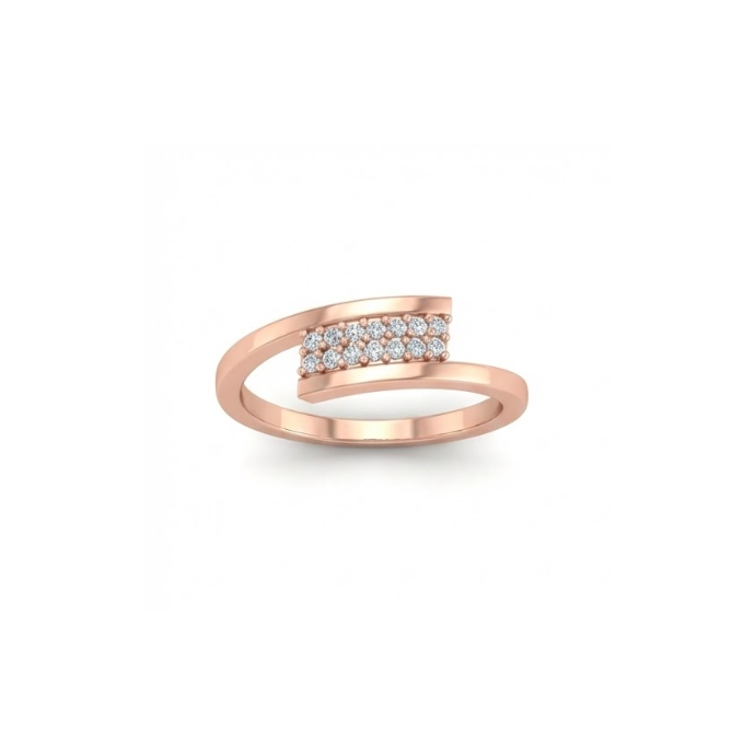Sleek Twin-Row Diamond Band Ring