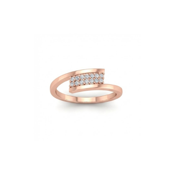 Sleek Twin-Row Diamond Band Ring