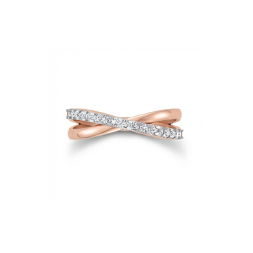 Elegant Crossover Diamond Band