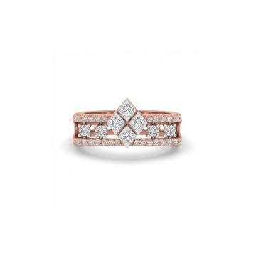 Geometric Cluster Diamond Ring