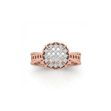 Oval Cluster Floral Diamond Ring