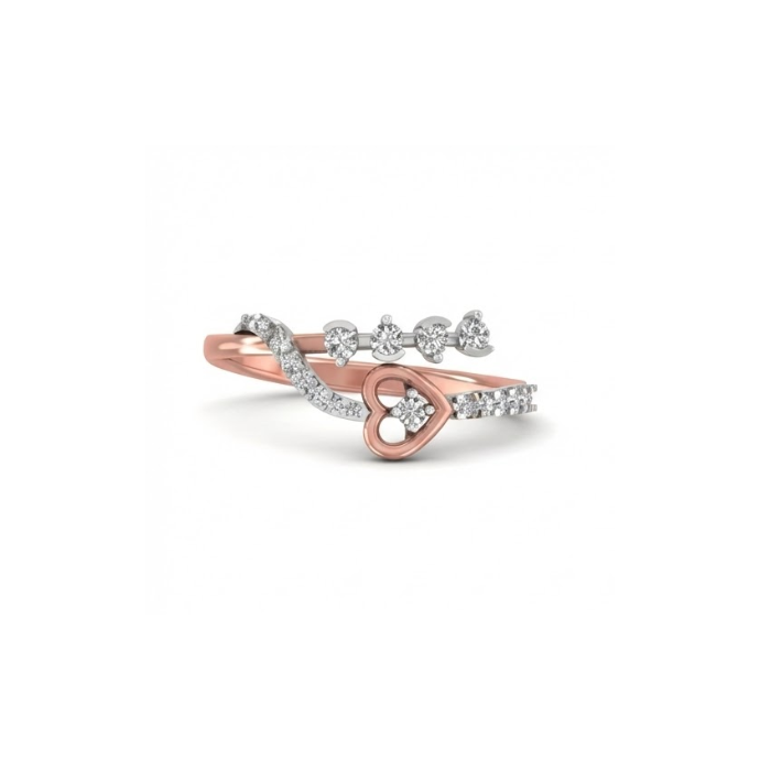 Heart Curve Diamond Ring