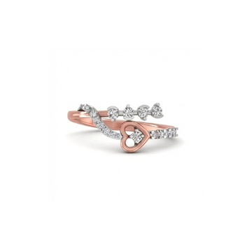 Heart Curve Diamond Ring