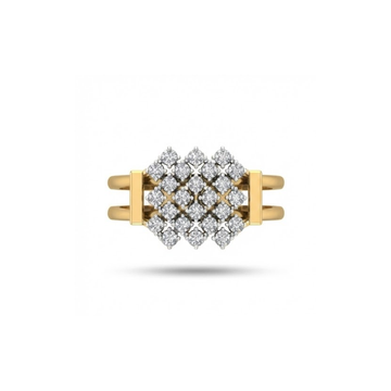 Classic Rectangular Cluster Diamond Ring