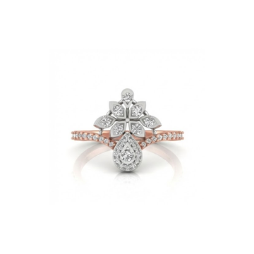 Floral Drop Diamond Ring
