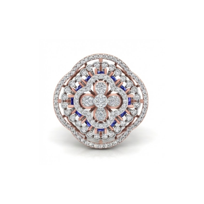 Royal Cushion Sapphire & Diamond Ring