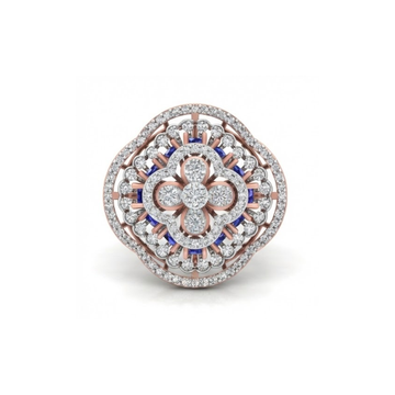 Royal Cushion Sapphire & Diamond Ring