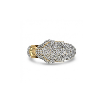 Majestic Leopard Head Pavé Diamond Ring