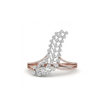 Dual-Band Diamond Cascade Statement Ring