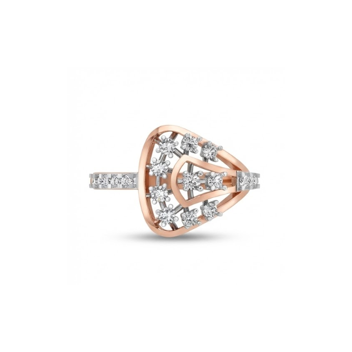 Fancy Tri-Diamond Petal Ring