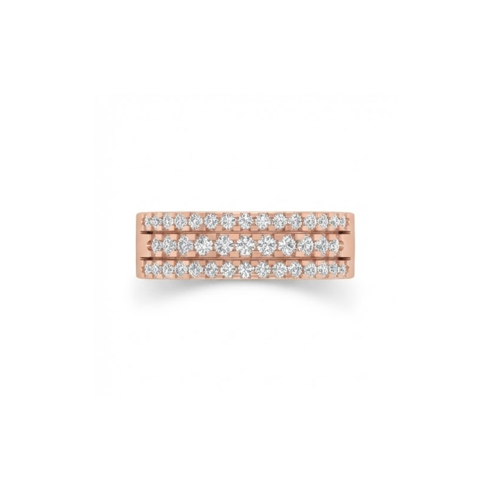 Triple Row Classic Diamond Band Ring