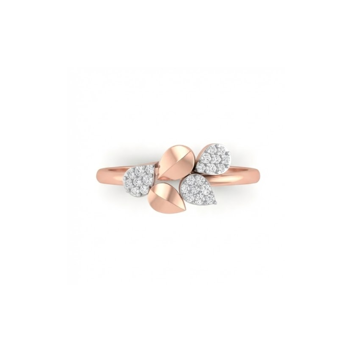 Petite Floral Diamond Accent Ring