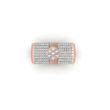 Contemporary Wide-Band Cluster Diamond Ring