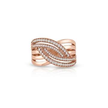 Multi-Layer Twisted Diamond Statement Ring