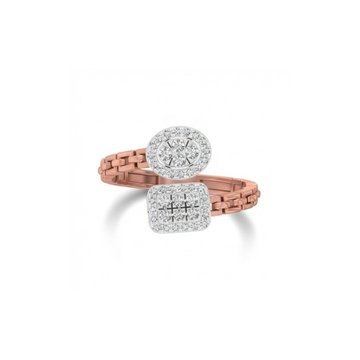 Dual Motif Modern Wrap Diamond Ring