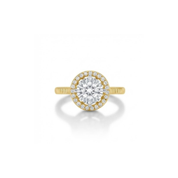 Classic Round Halo Diamond Ring